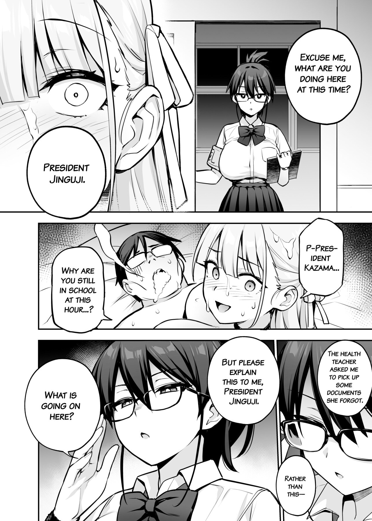 Hentai Manga Comic-About the Beloved Student President's Huge Tits 2-Read-35